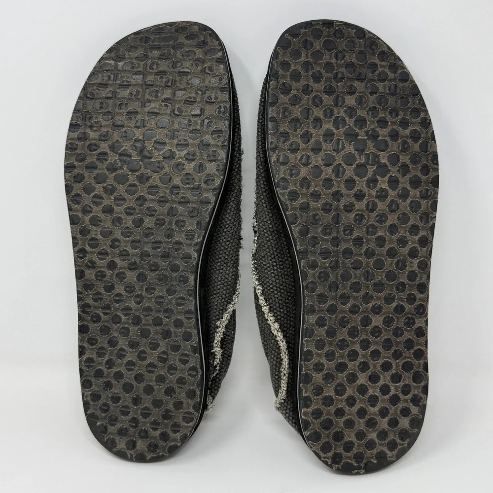 Sanuk Mens Sidewalk Surfer Charcoal Grey Canvas Slip On Loafers Size 13 EU 47